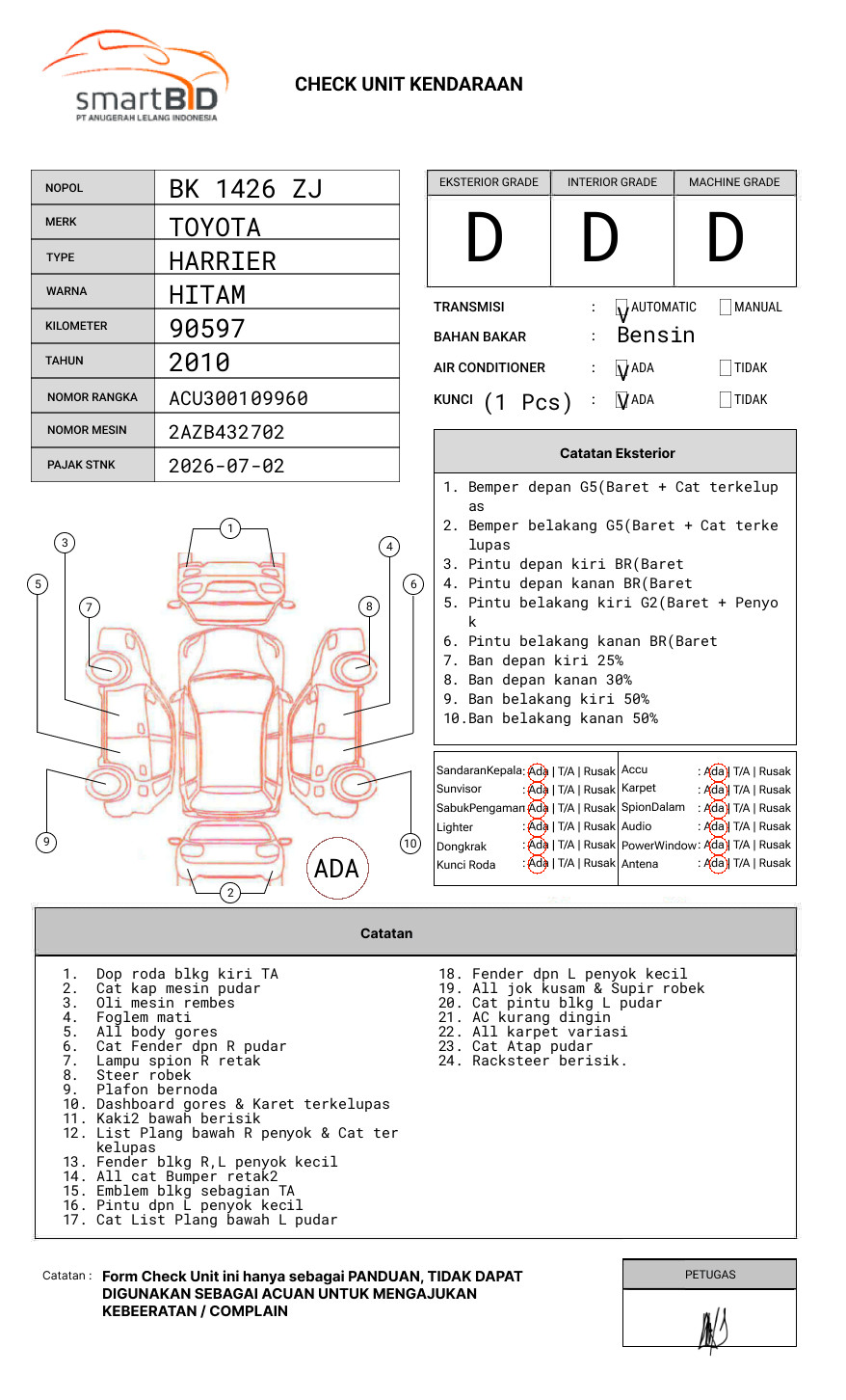 TOYOTA  HARRIER  2.4