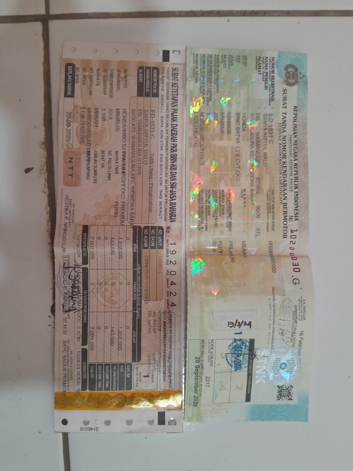 HONDA BRIO SATYA 1.2 E