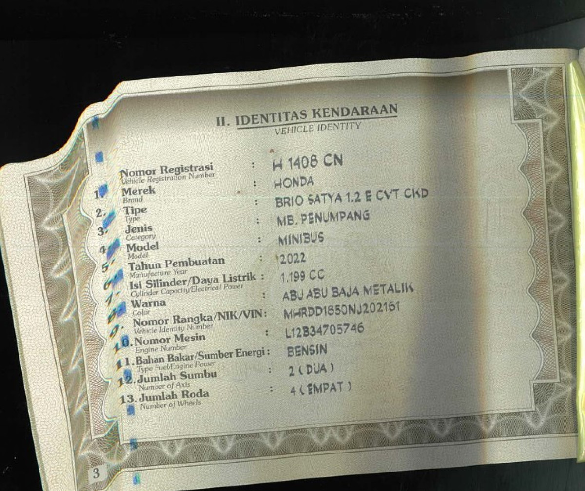 HONDA BRIO SATYA 1.2 E