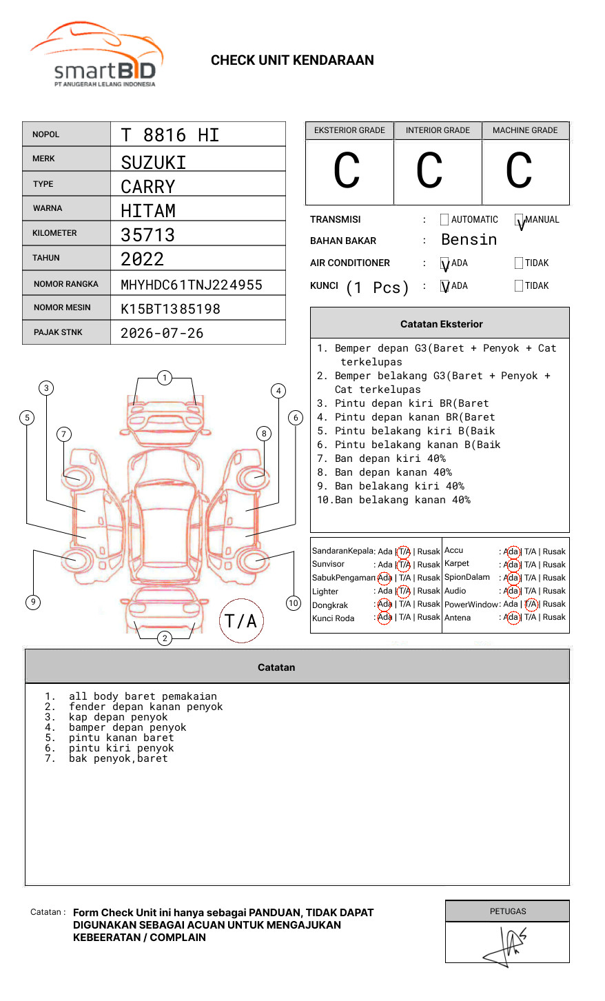 SUZUKI CARRY CL PICK UP