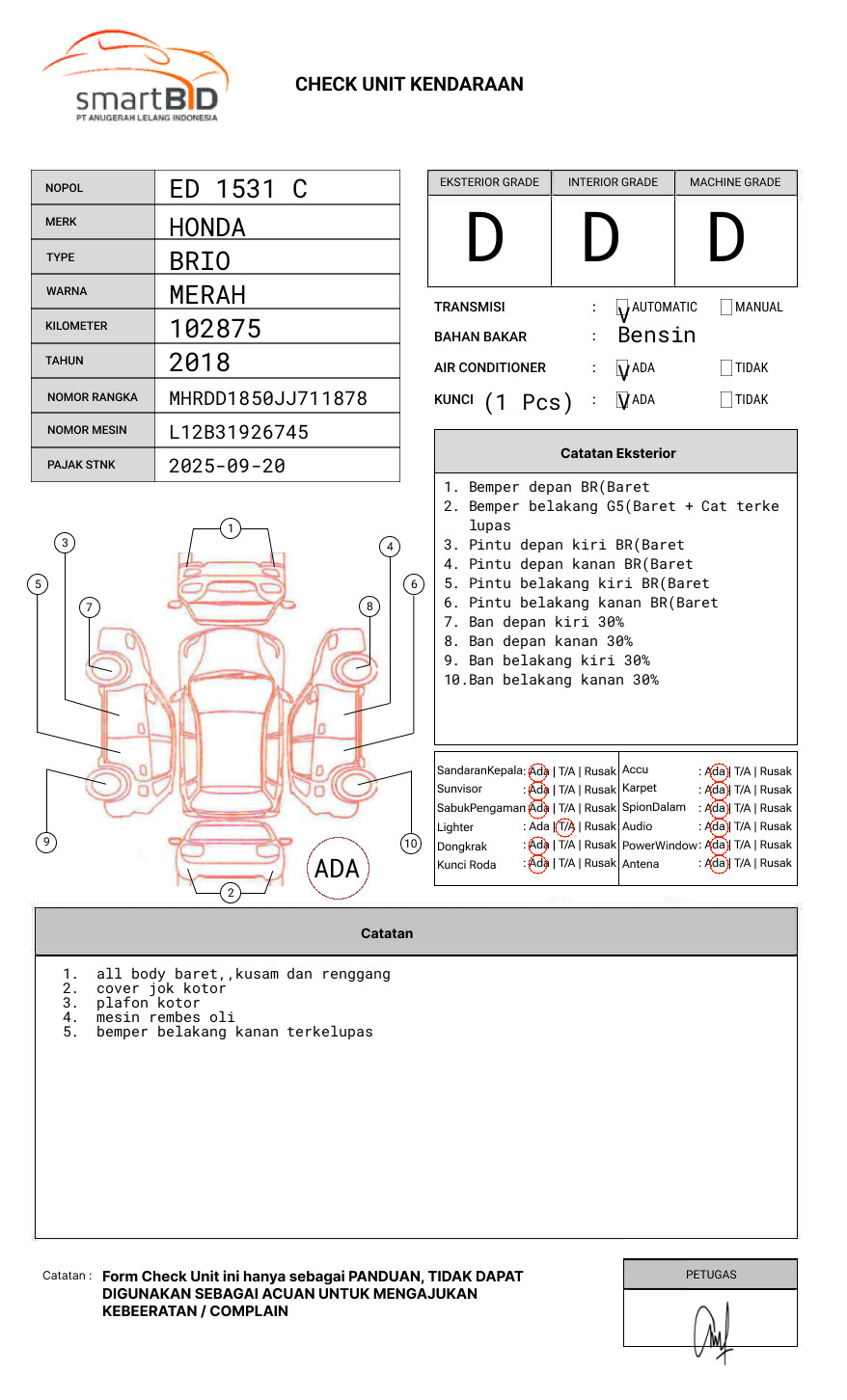 HONDA BRIO SATYA 1.2 E