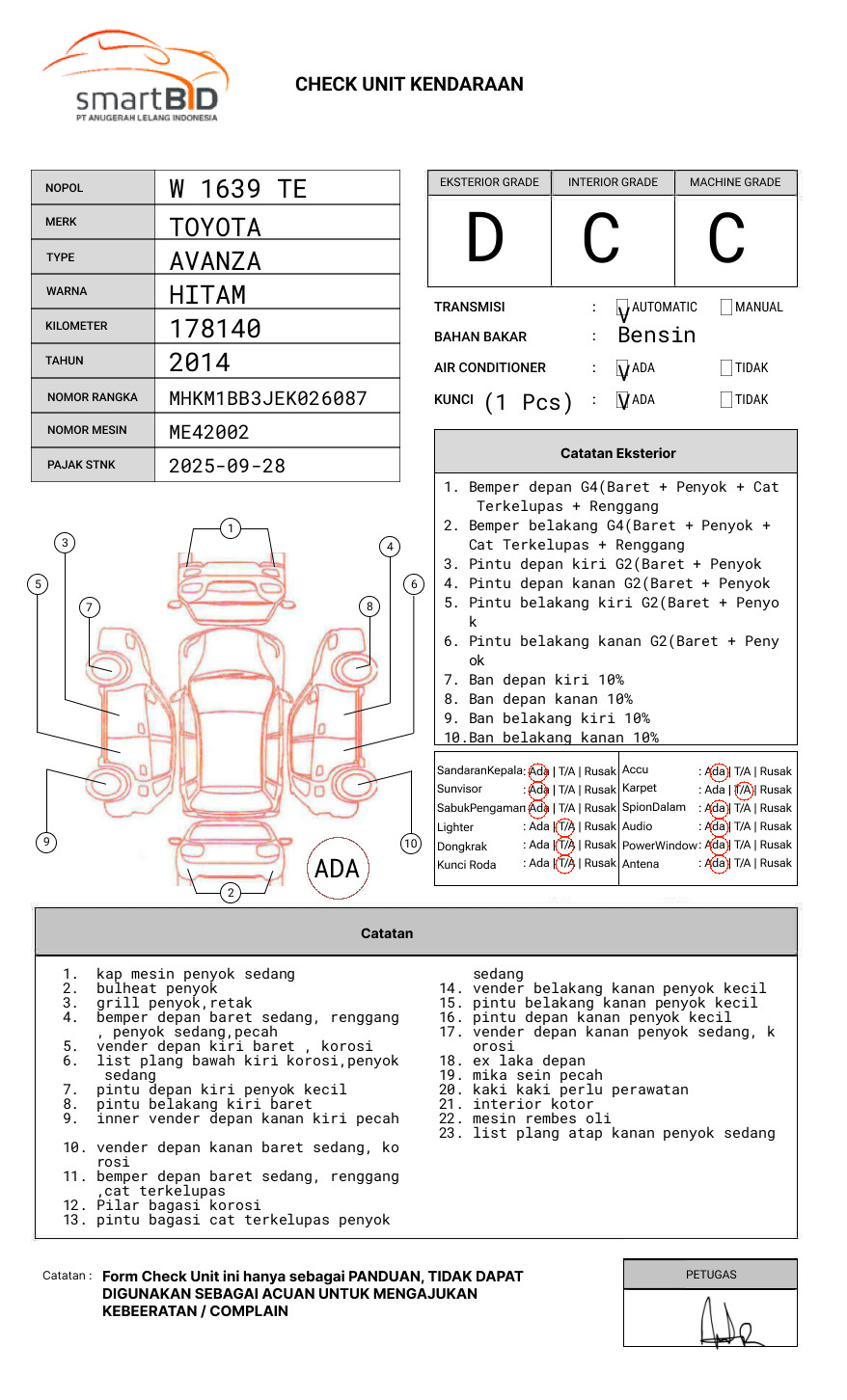TOYOTA  AVANZA  1.3 G