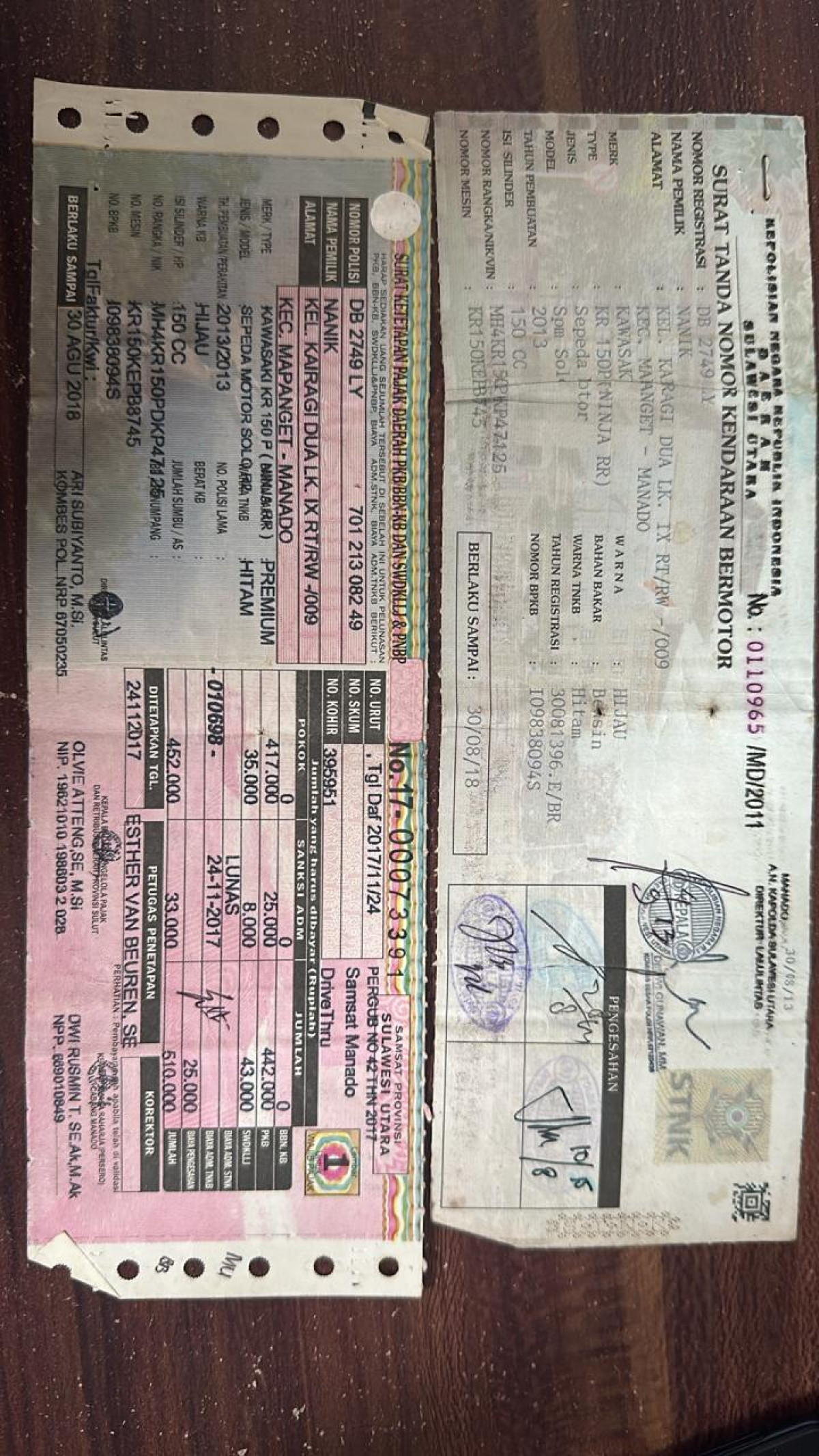 KAWASAKI NINJA 150 RR