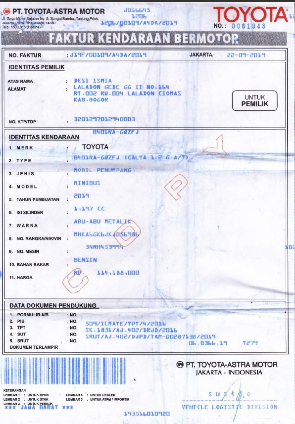 TOYOTA CALYA 1.2 G A/T