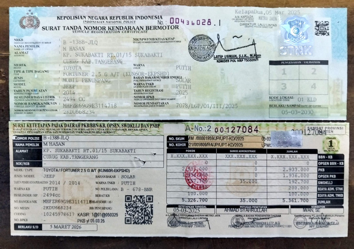 TOYOTA FORTUNER 2.5G AT