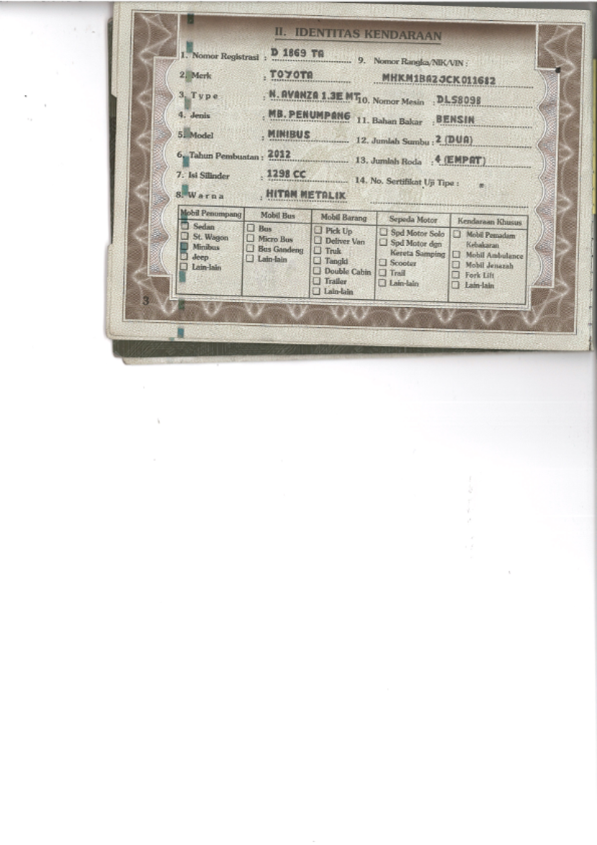 TOYOTA  AVANZA  1.3 E