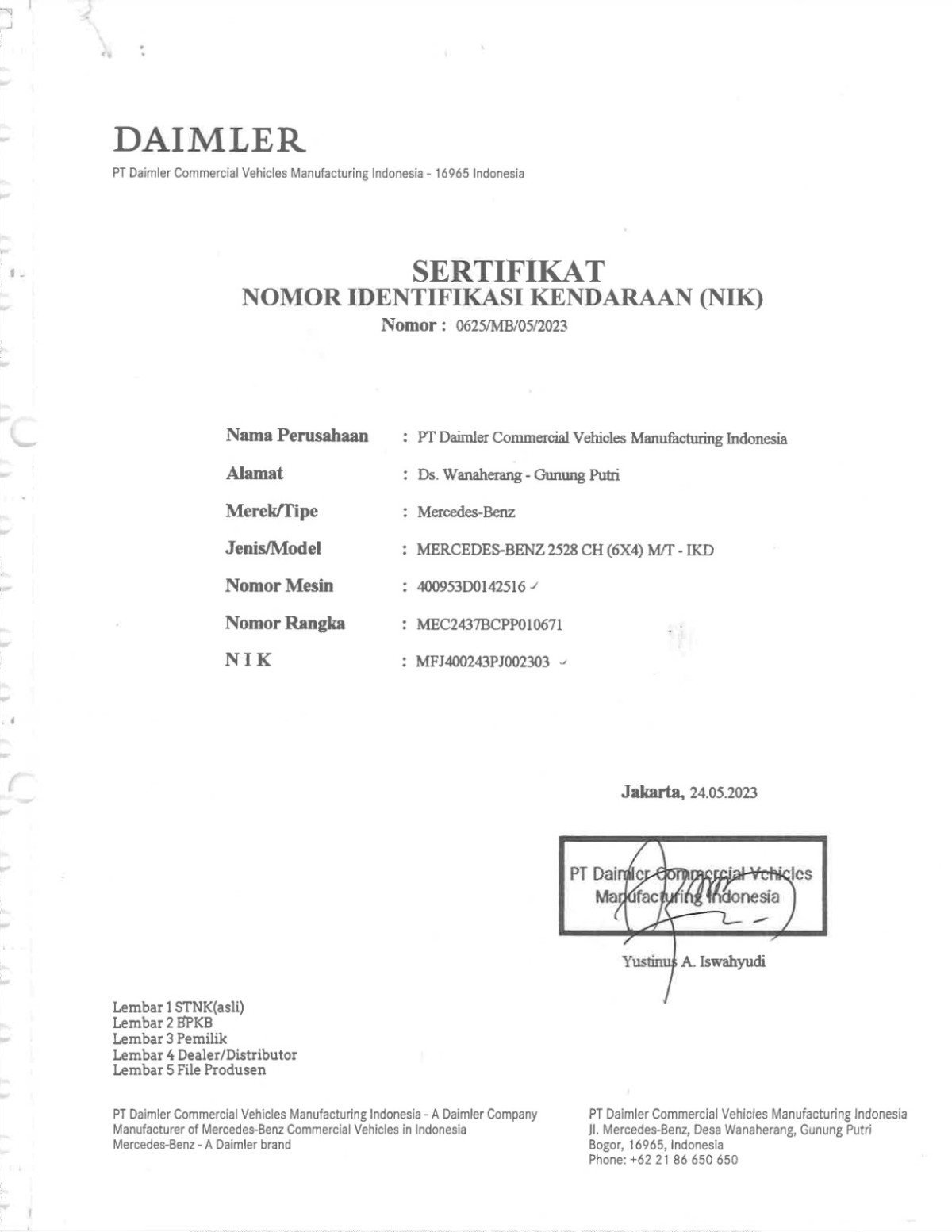 MERCEDES BENZ  AXOR  2528 CH (6X4)