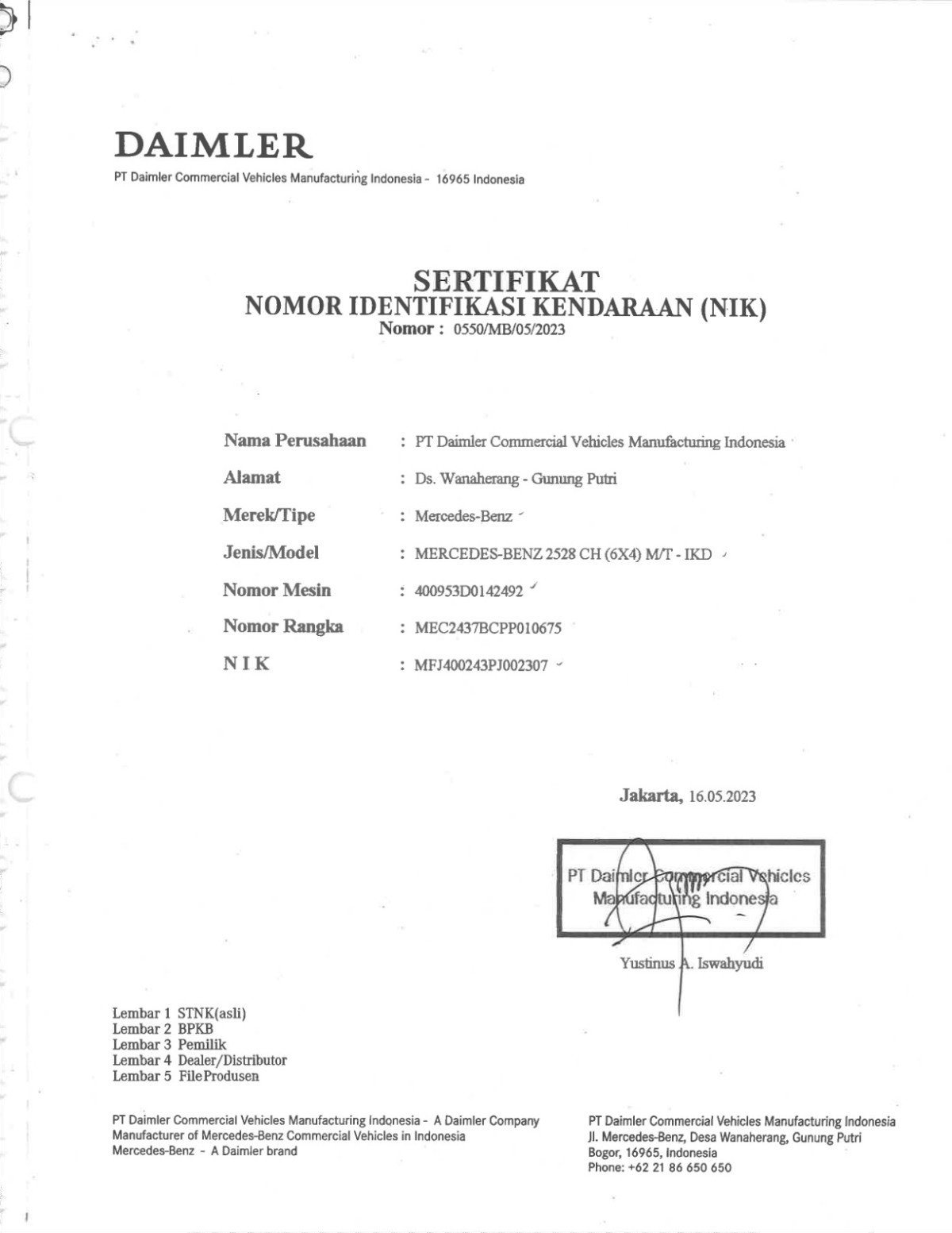 MERCEDES BENZ  AXOR  2528 CH (6X4)