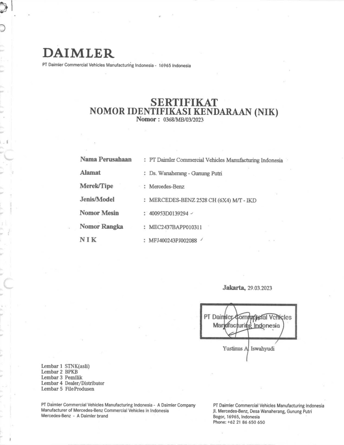 MERCEDES BENZ  AXOR  2528 CH (6X4)