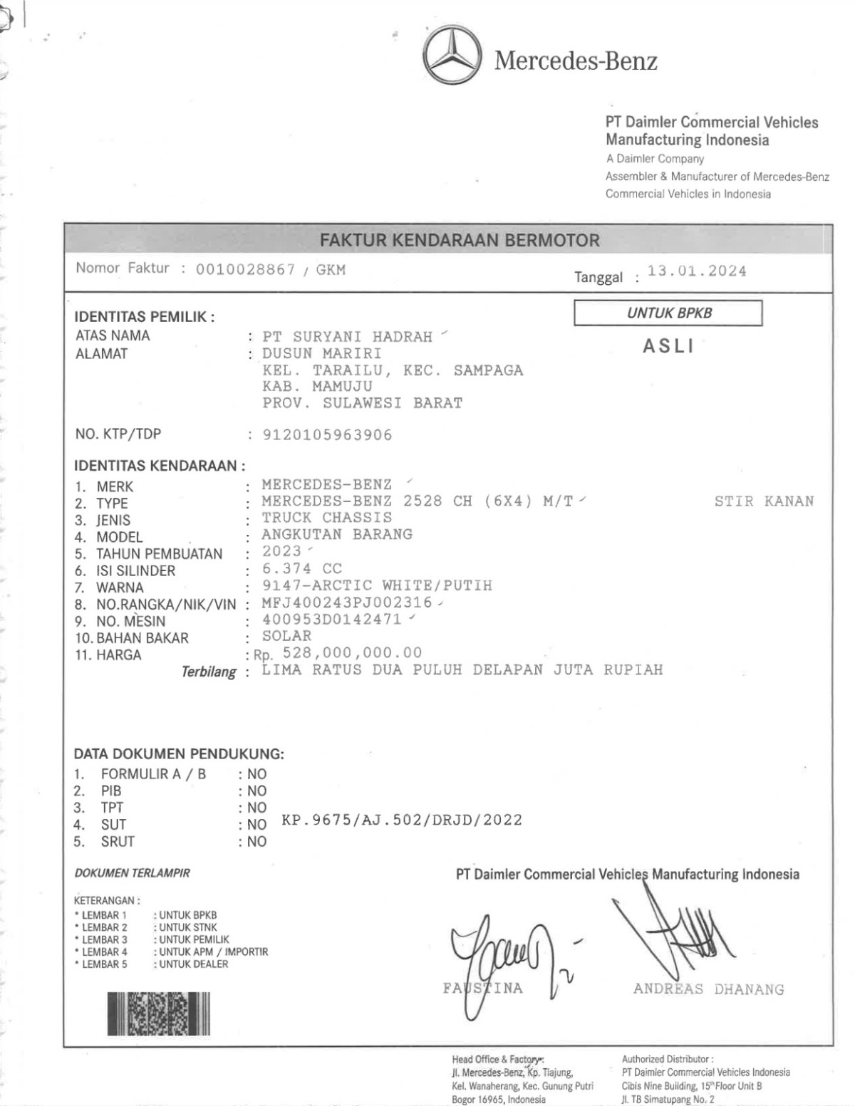 MERCEDES BENZ  AXOR  2528 CH (6X4)