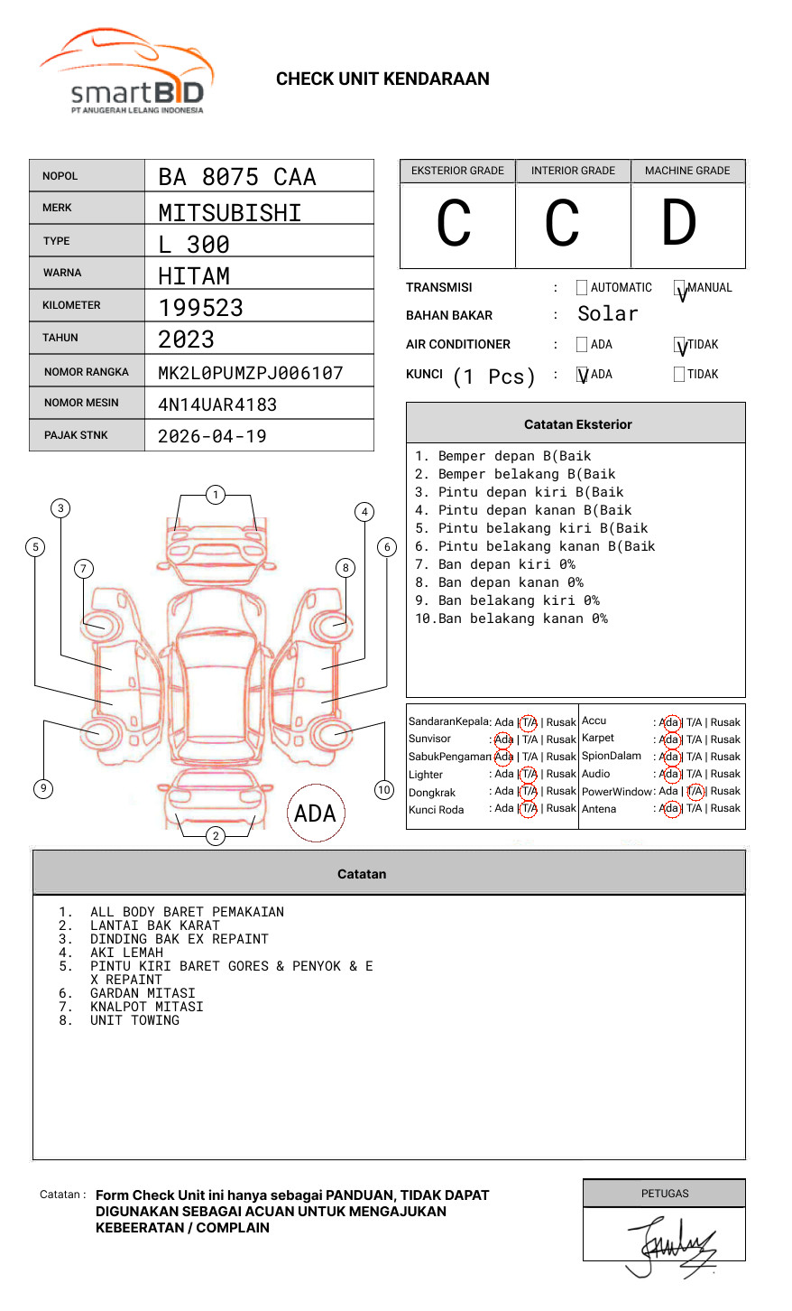 MITSUBISHI L300 PU FB-R (4X2)