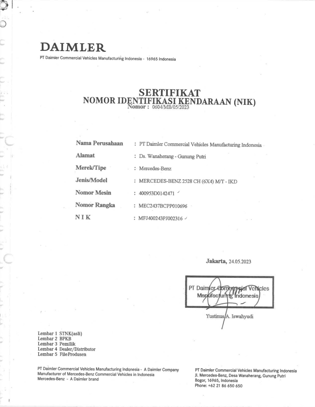 MERCEDES BENZ  AXOR  2528 CH (6X4)