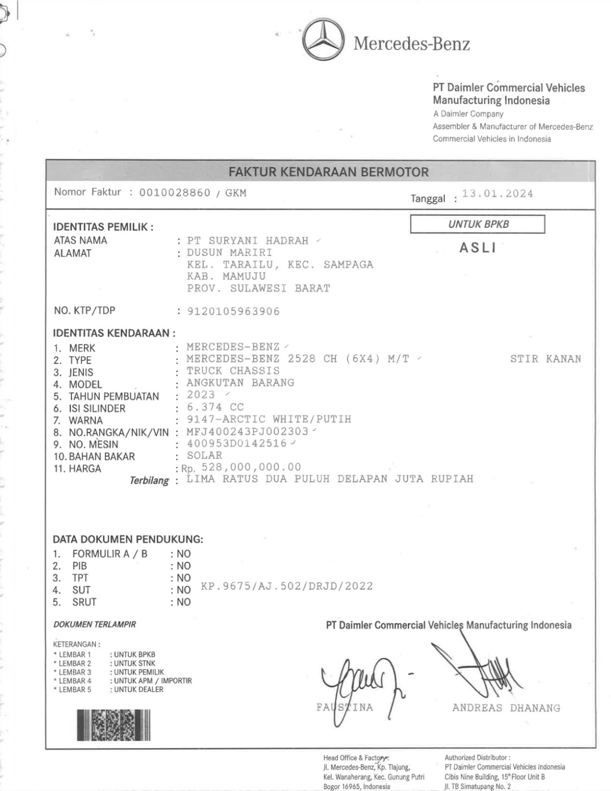 MERCEDES BENZ  AXOR  2528 CH (6X4)
