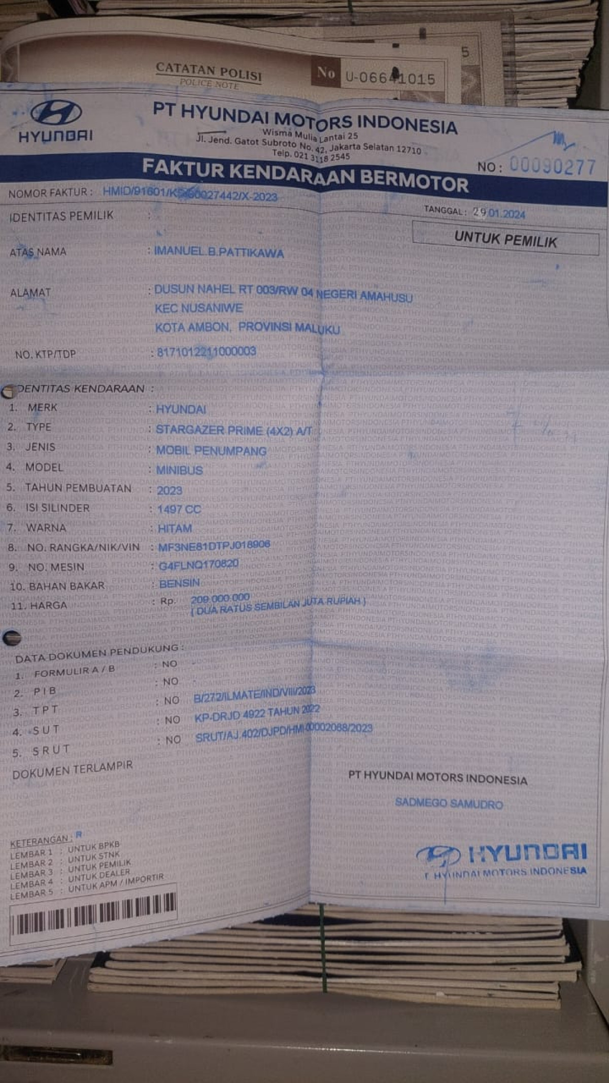 HYUNDAI  STARGAZER  PRIME 4X2