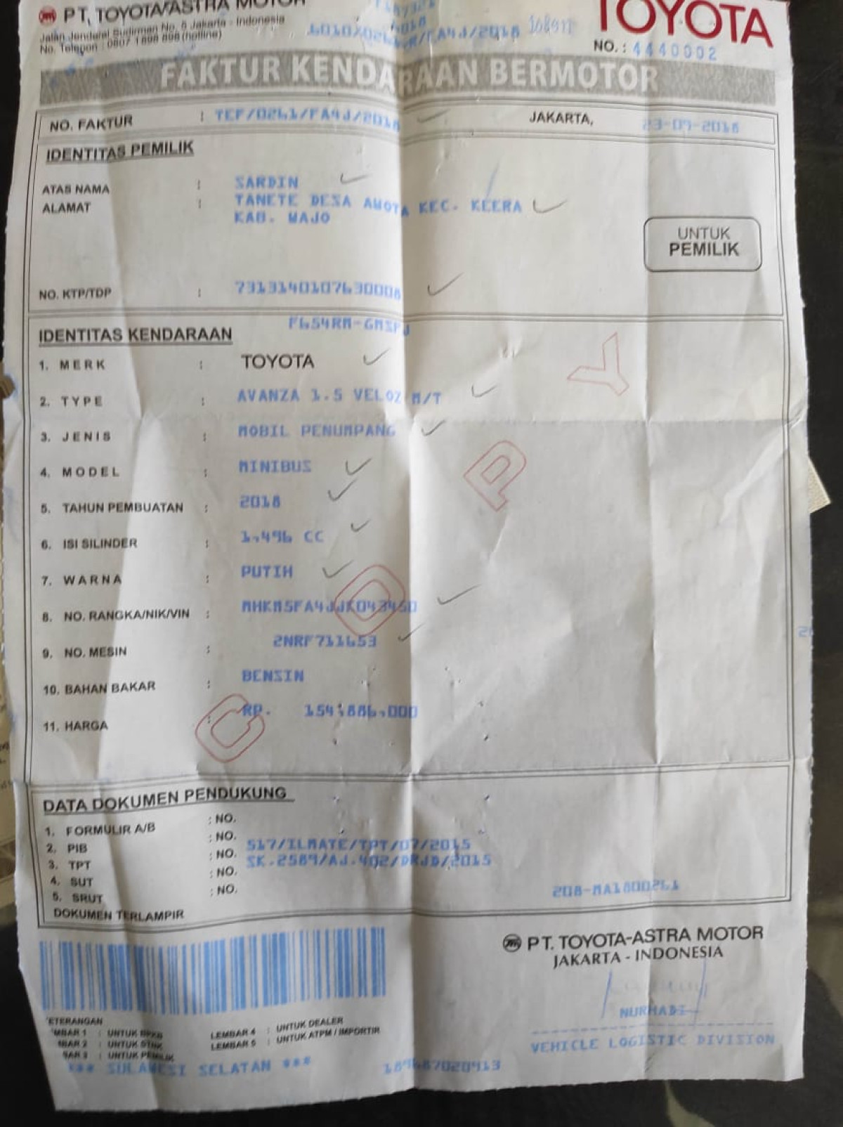 TOYOTA AVANZA VELOZ 1.5