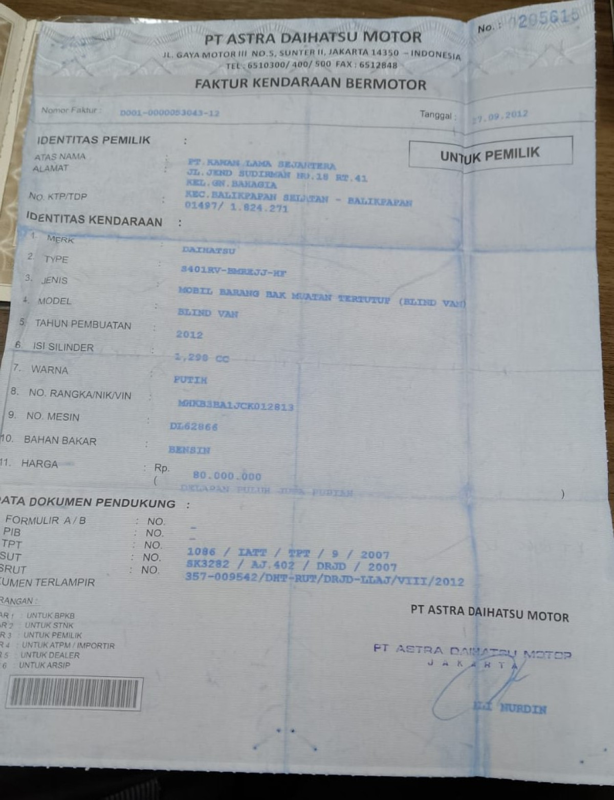 DAIHATSU GRAN MAX BLIND VAN