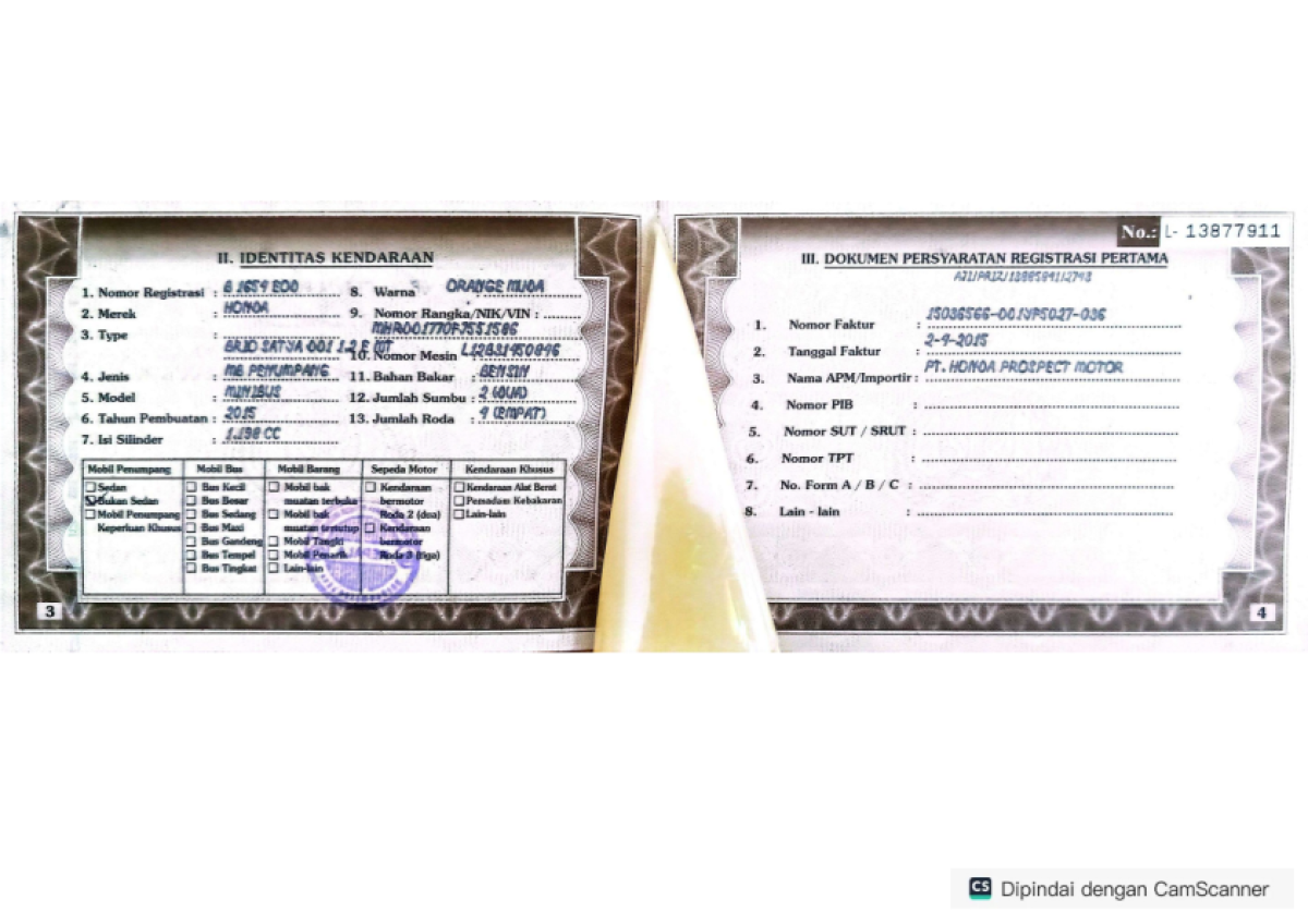 HONDA BRIO SATYA DD1 1.2 E