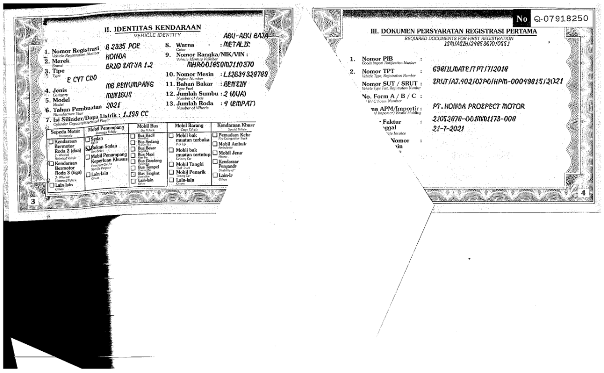 HONDA BRIO SATYA 1.2 E