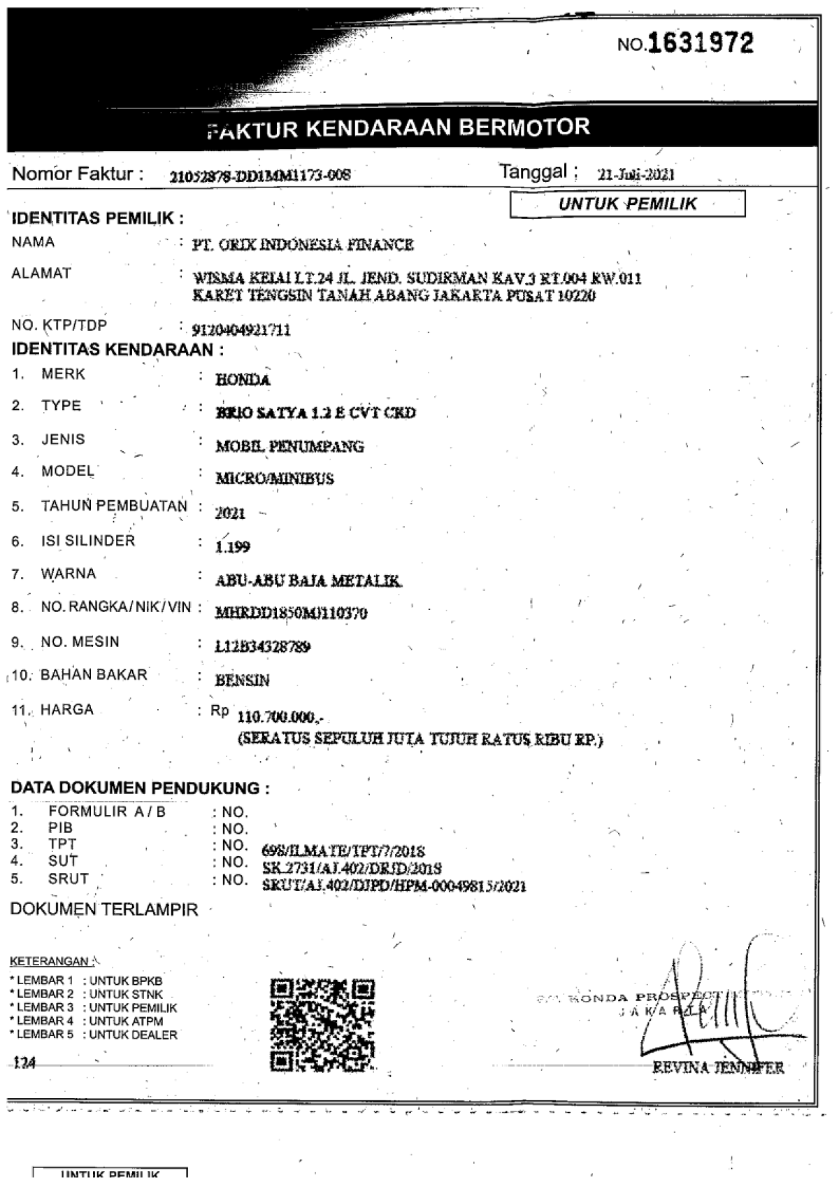 HONDA BRIO SATYA 1.2 E