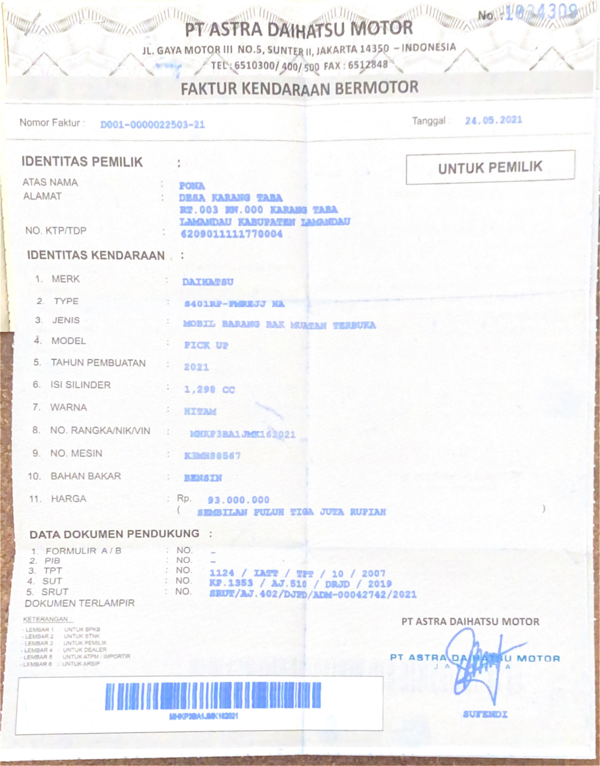 DAIHATSU  GRAN MAX  PICK-UP