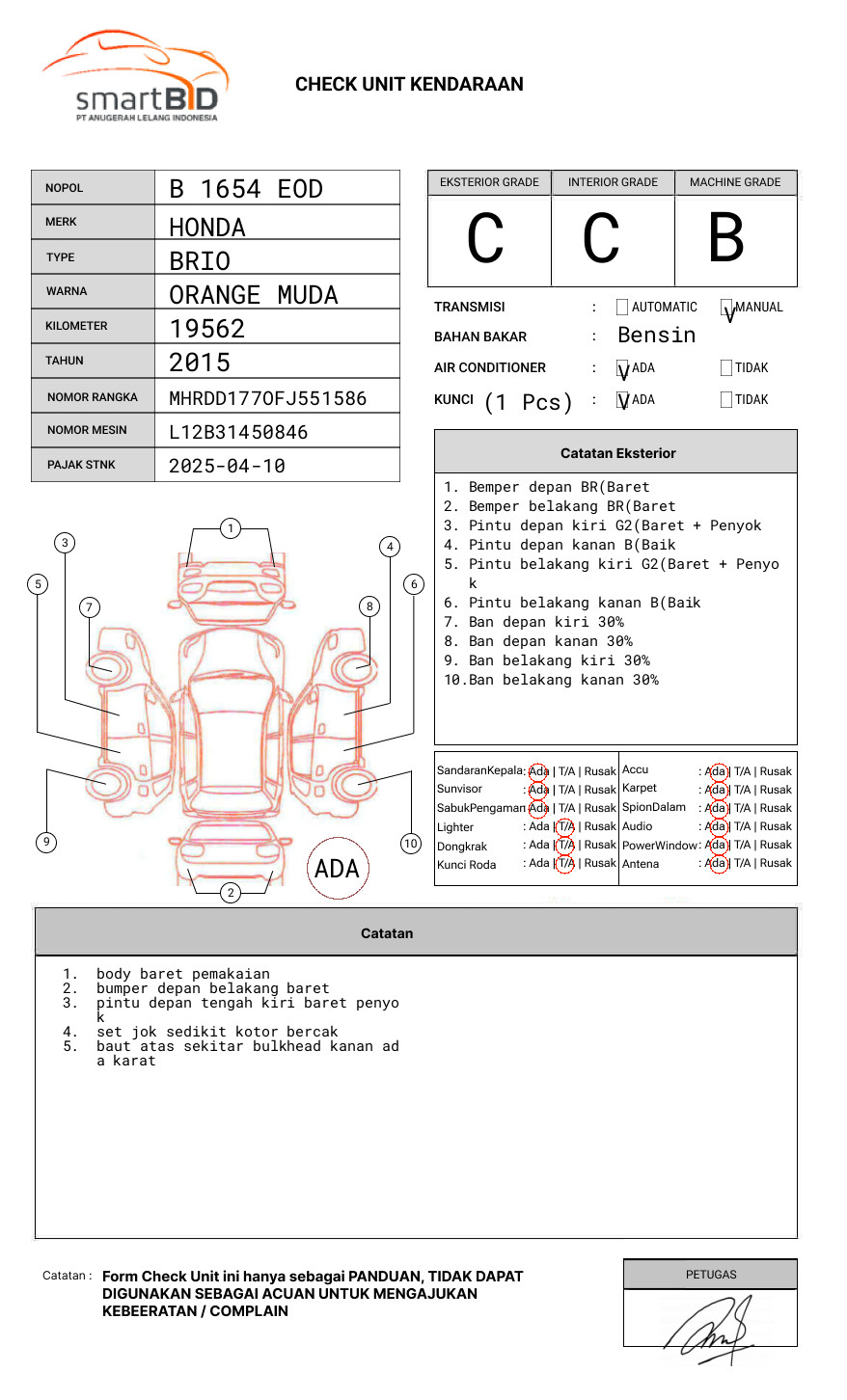 HONDA BRIO SATYA DD1 1.2 E