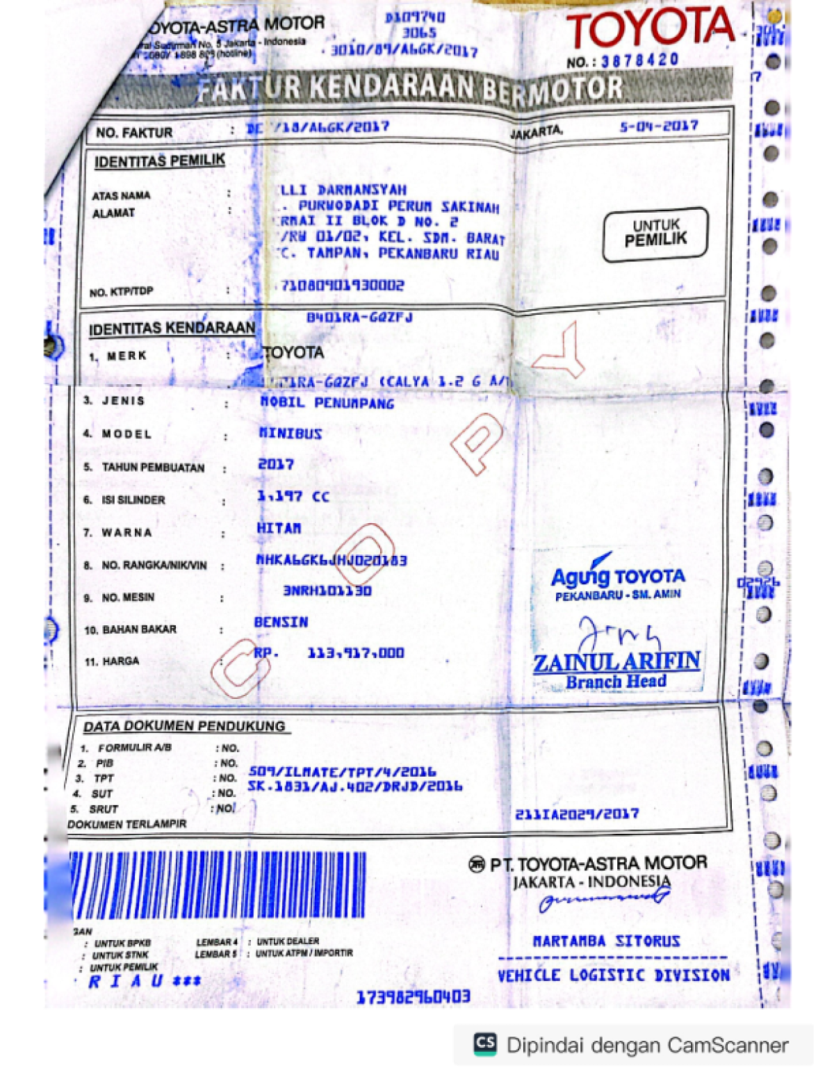 TOYOTA CALYA 1.2 G A/T