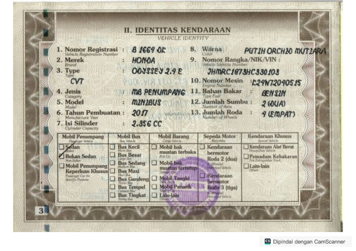 HONDA  ODYSSEY Odyssey 2.4 E CVT