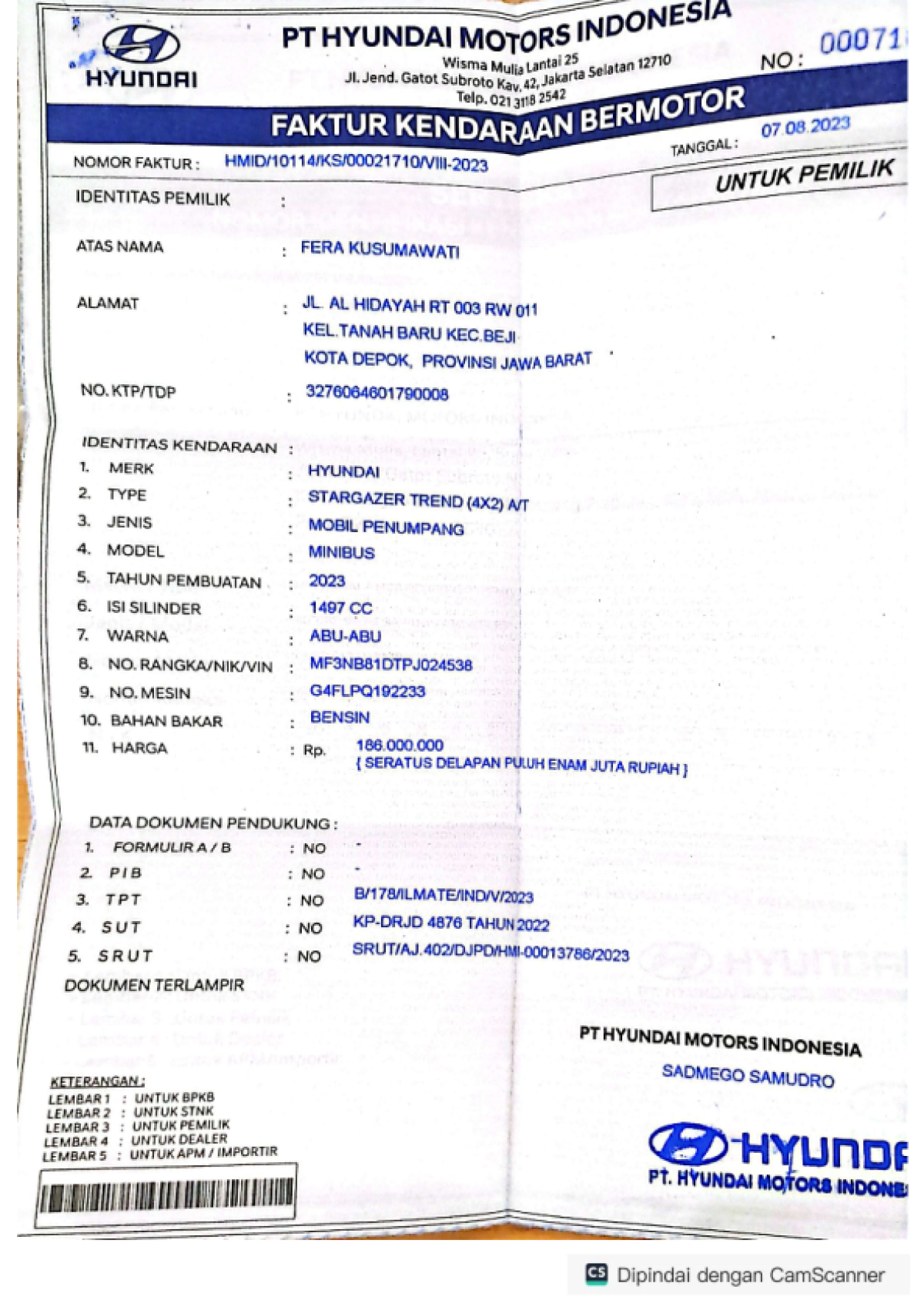 HYUNDAI STARGAZER TREND