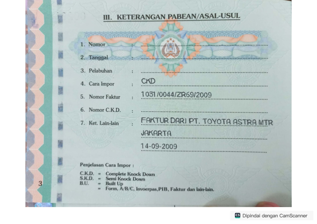 TOYOTA FORTUNER G 2.5