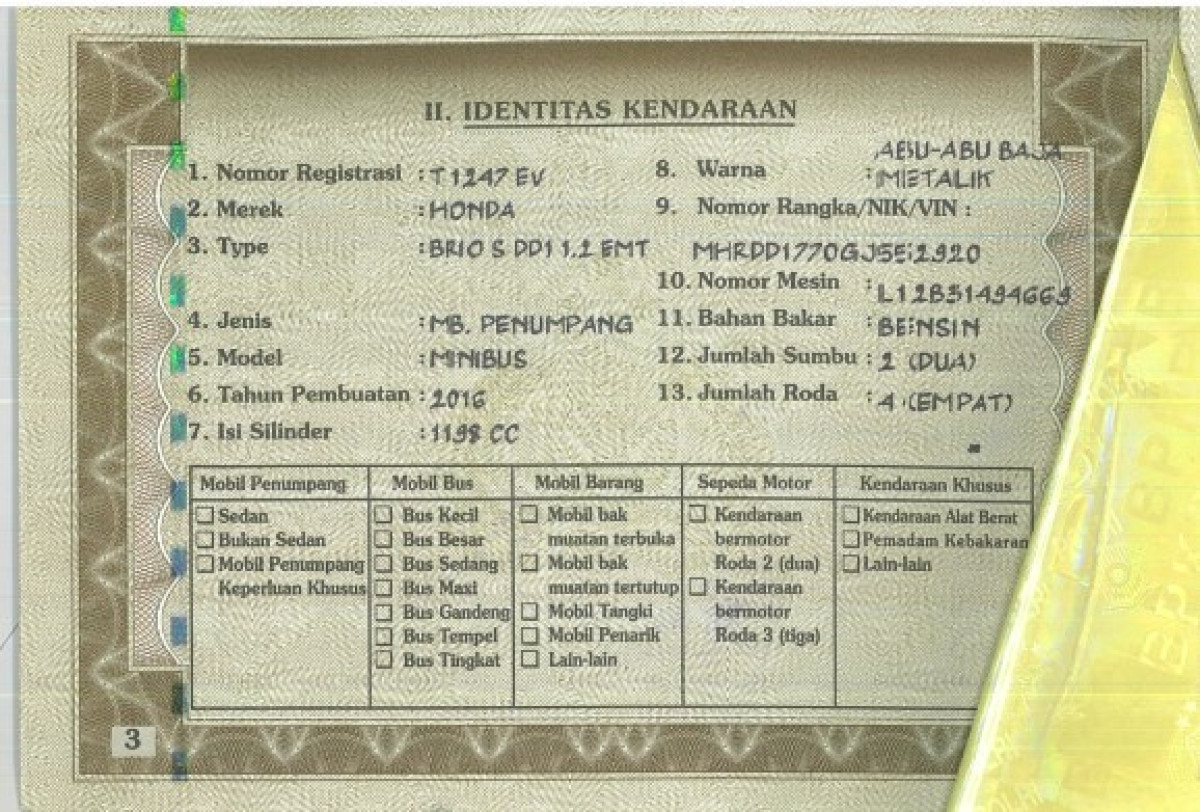 HONDA  BRIO  SATYA DD1 1.2 E