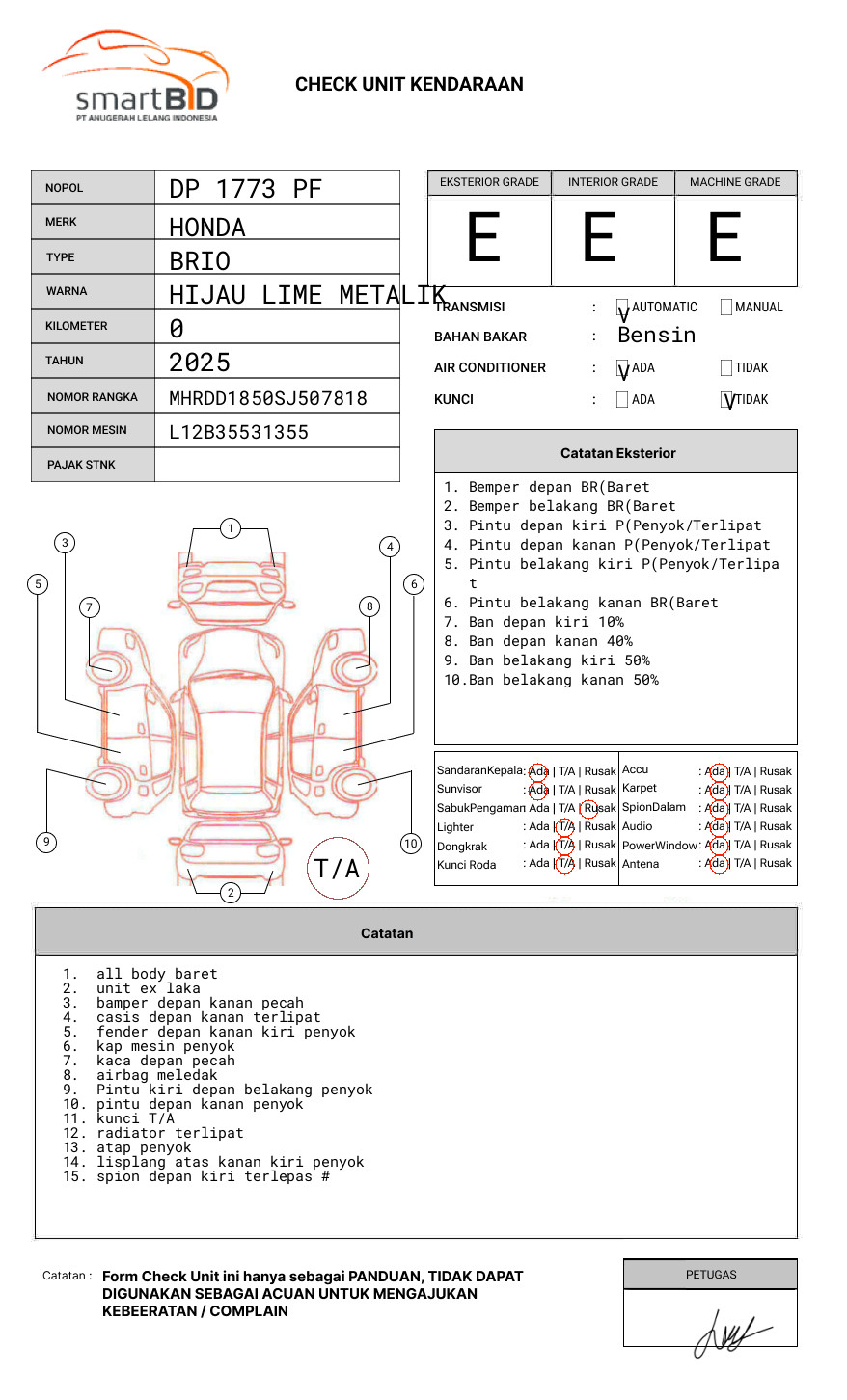 HONDA BRIO SATYA 1.2 E