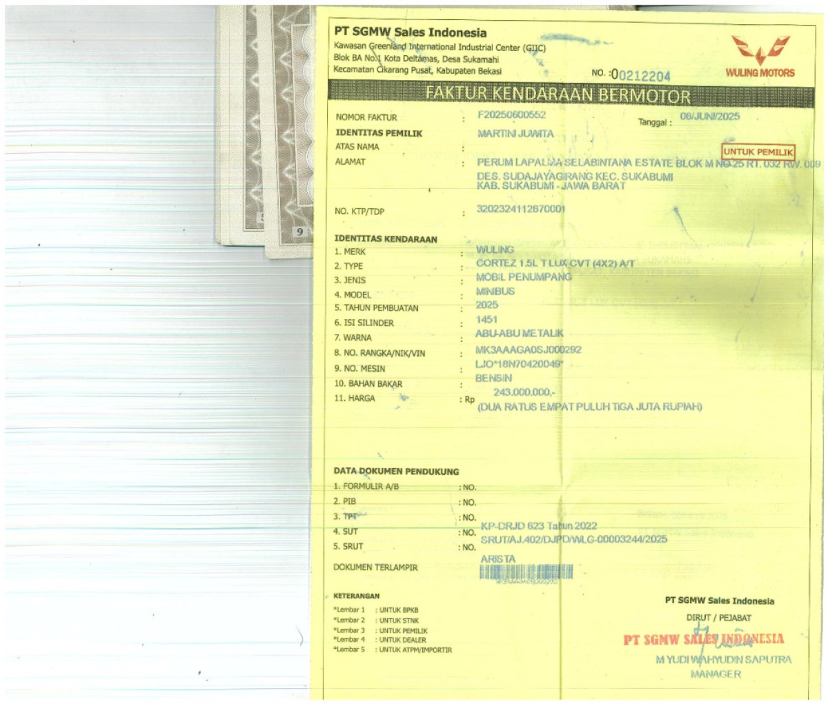 WULING CORTEZ 1.5 LUX