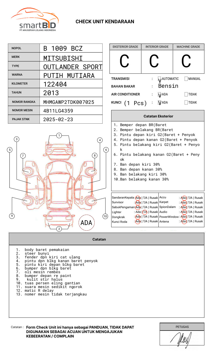 MITSUBISHI OUTLANDER SPORT 2.0L PX