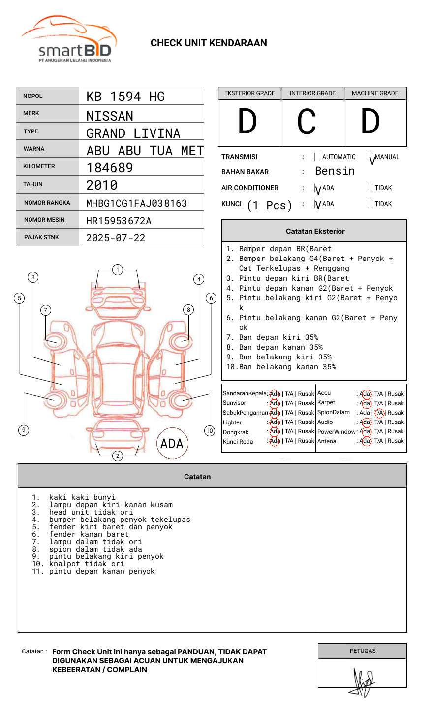 NISSAN GRAND LIVINA SV