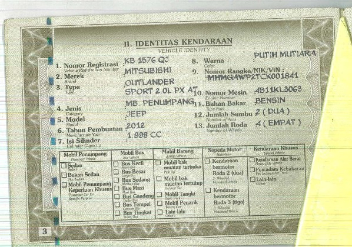 MITSUBISHI OUTLANDER SPORT 2.0L PX