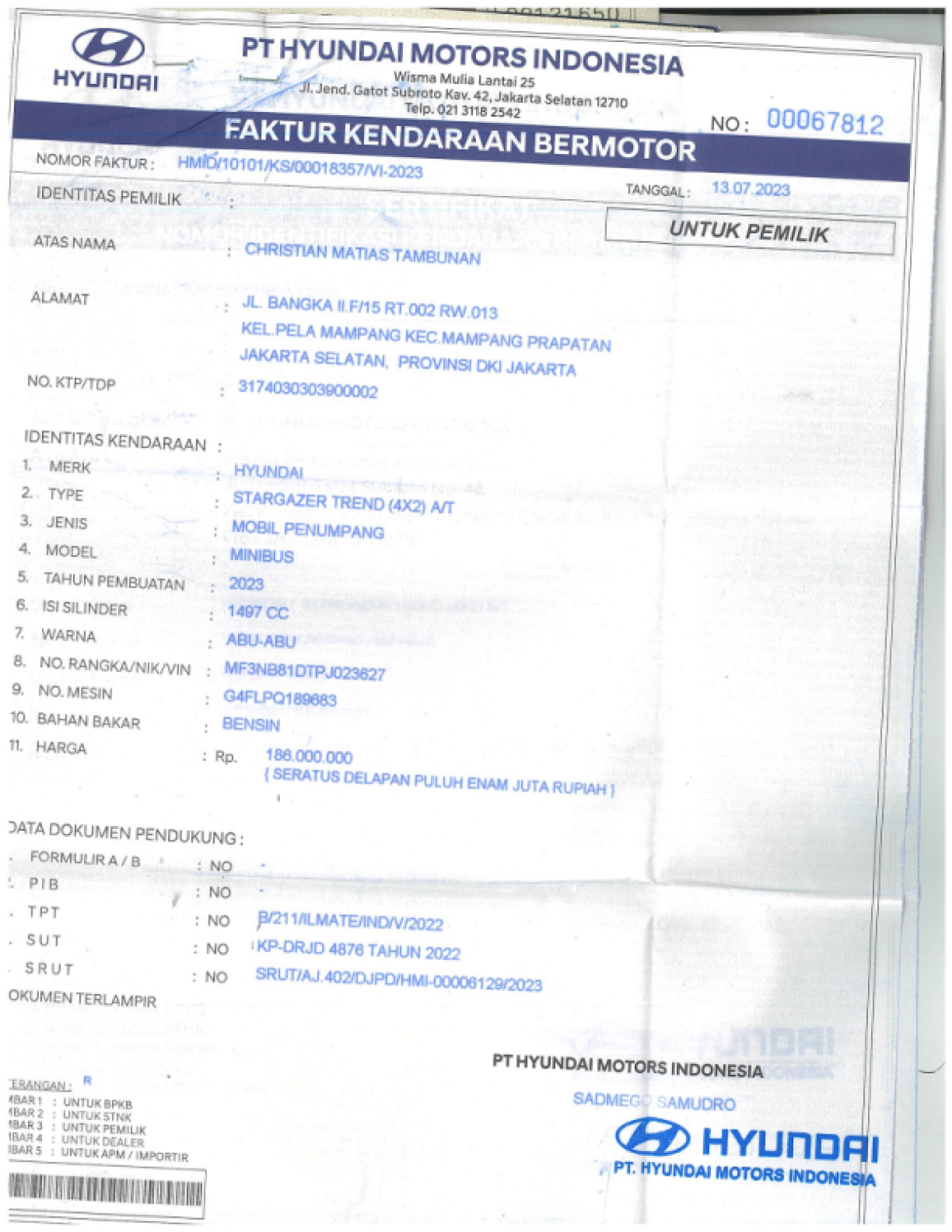 HYUNDAI STARGAZER TREND