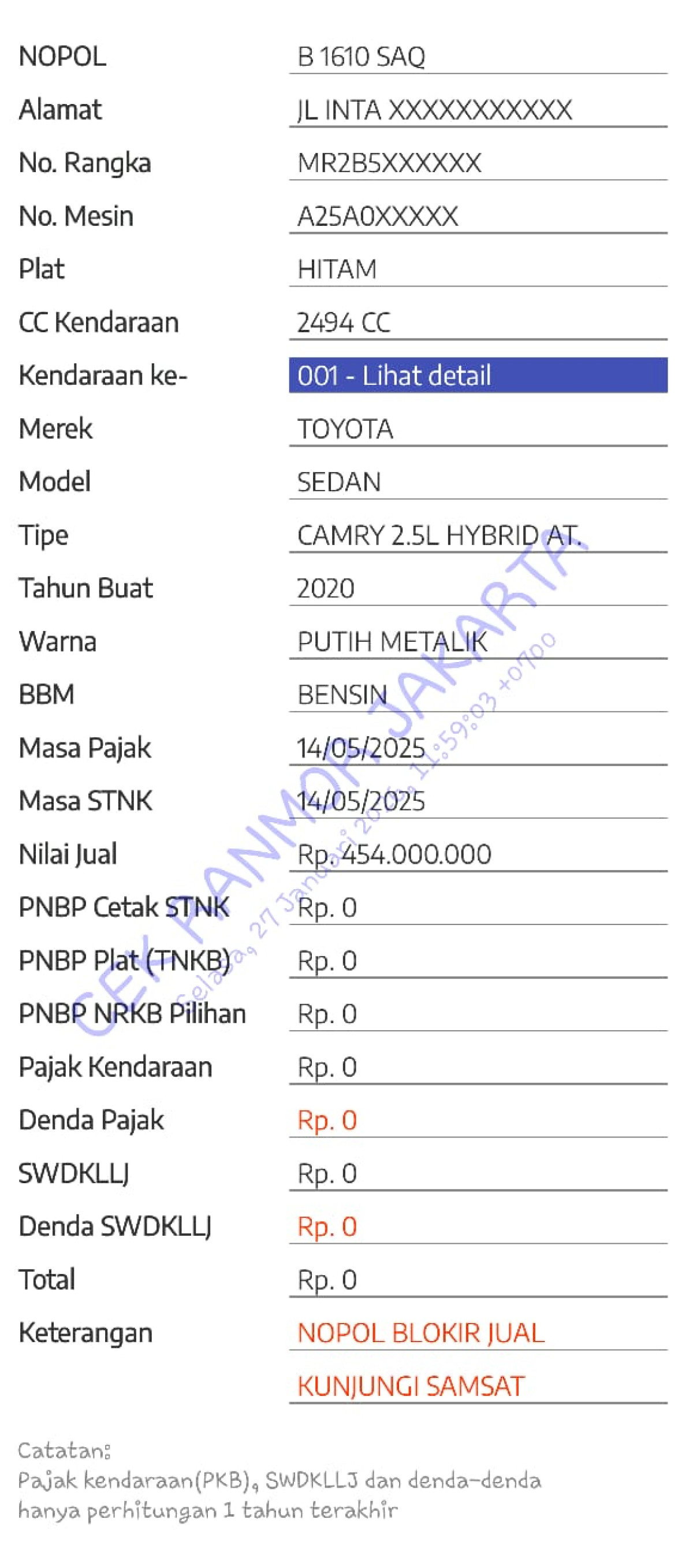 TOYOTA CAMRY 2.5L HYBRID