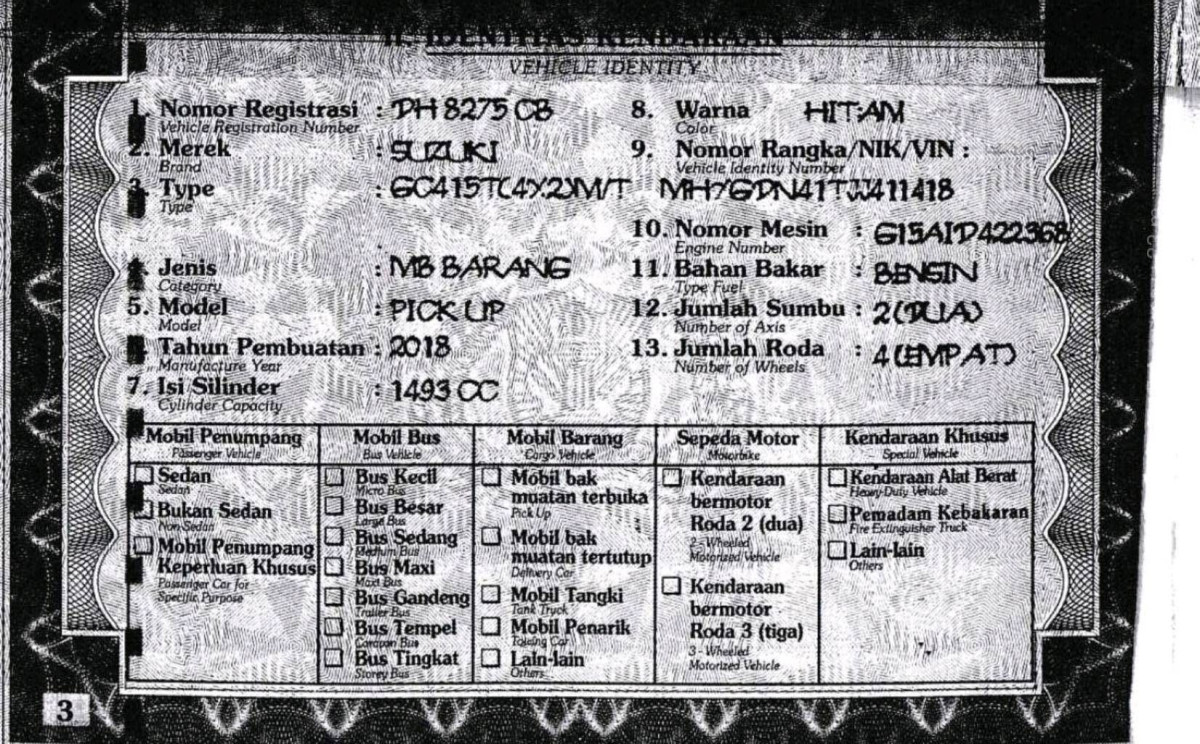 SUZUKI MEGA CARRY PU