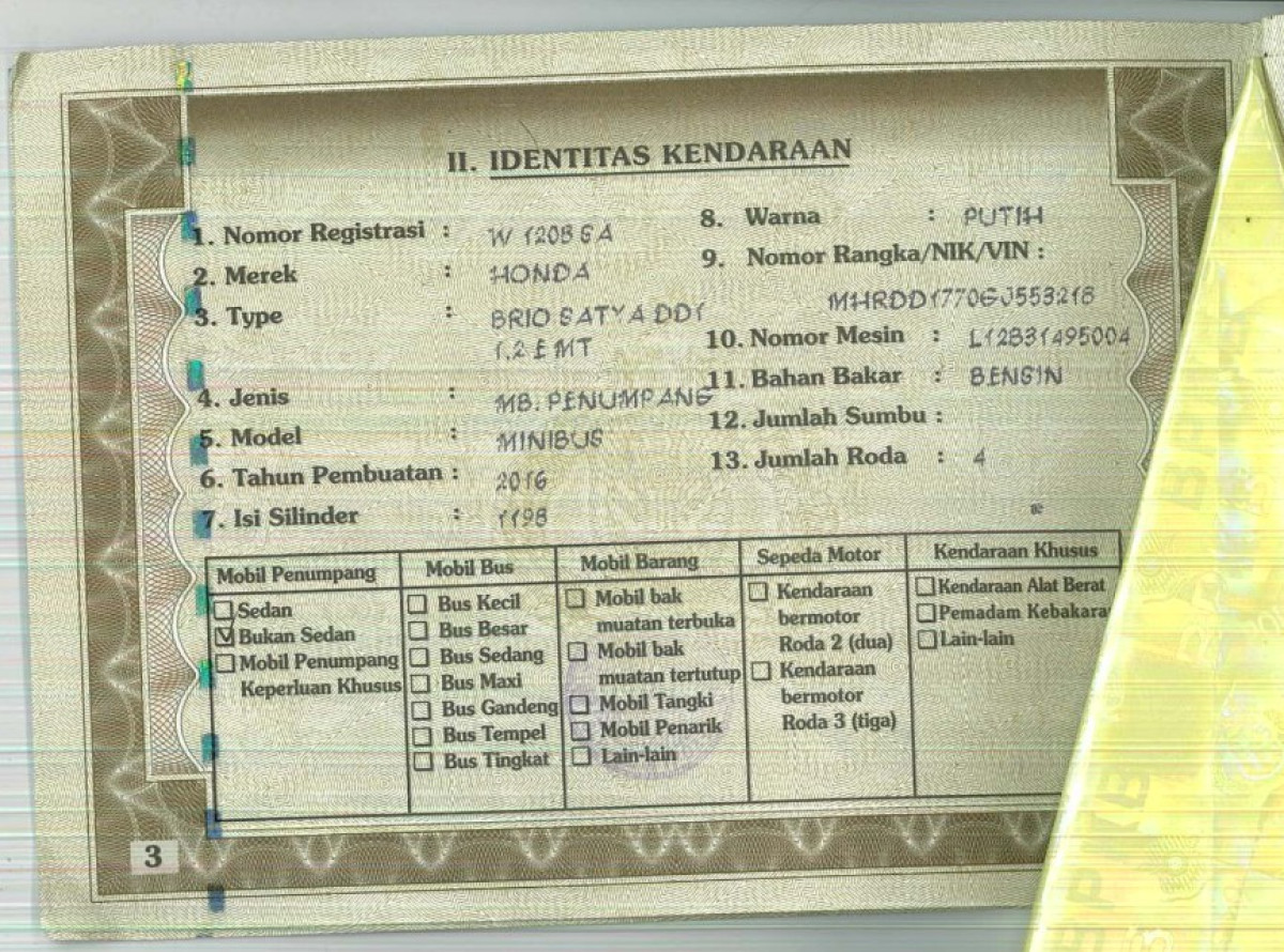 HONDA BRIO SATYA DD1 1.2 E