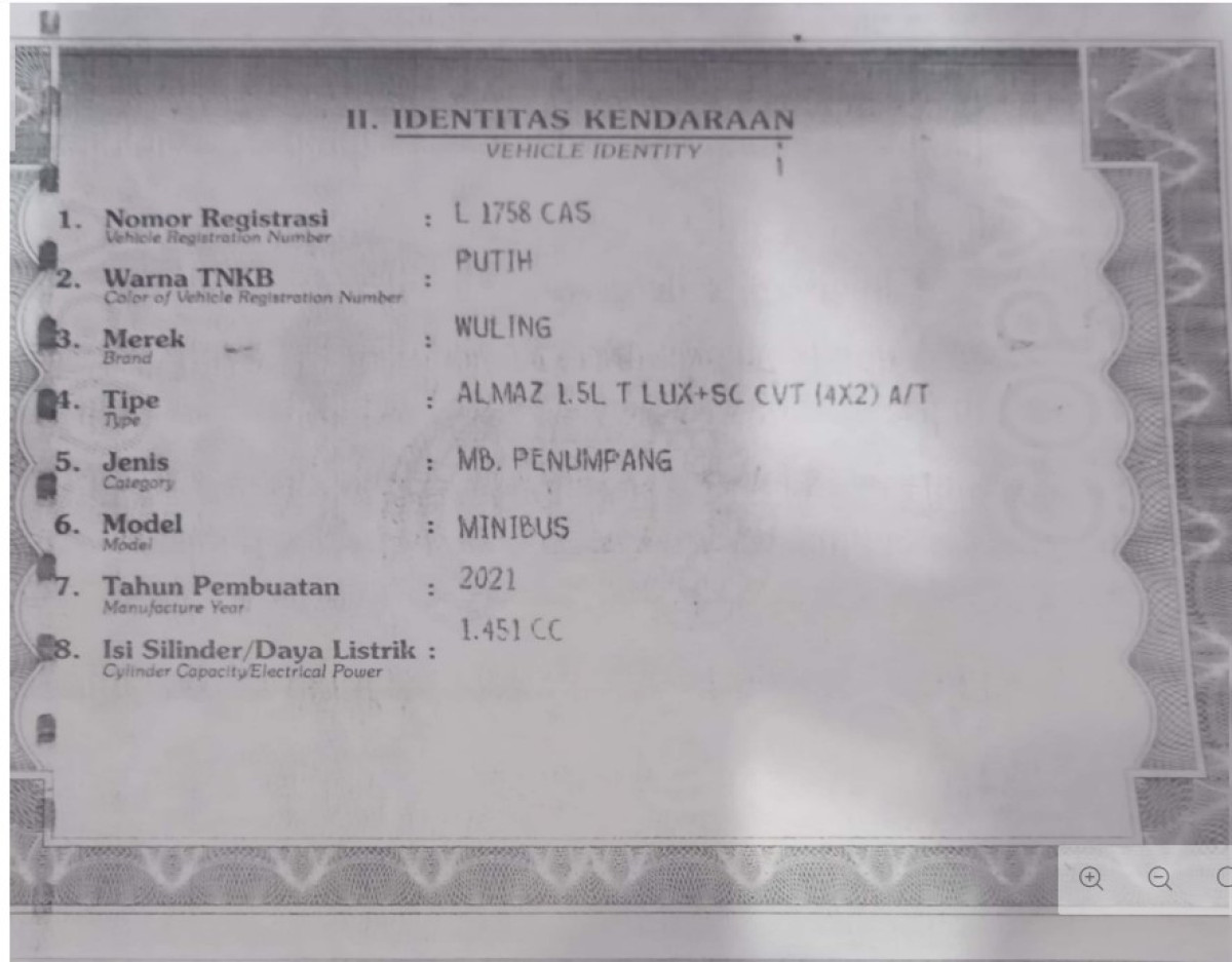 WULING ALMAZ 1.5L T LUX