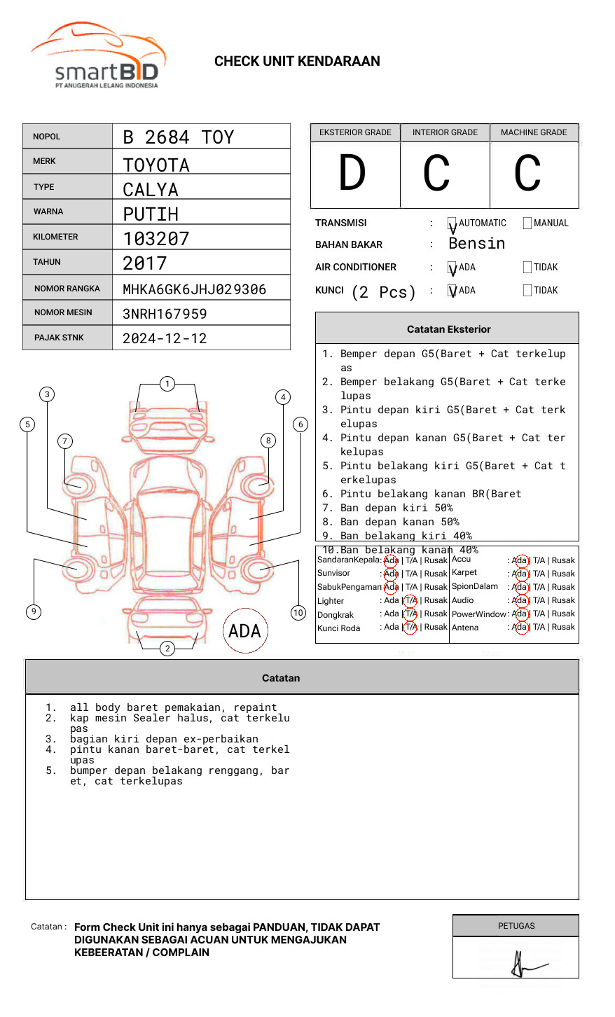 TOYOTA CALYA 1.2 G A/T