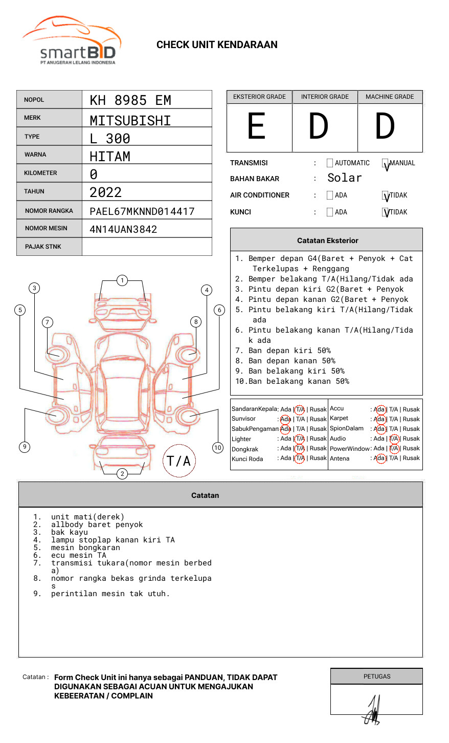 MITSUBISHI  L 300 L300 PU FB-R (4X2)