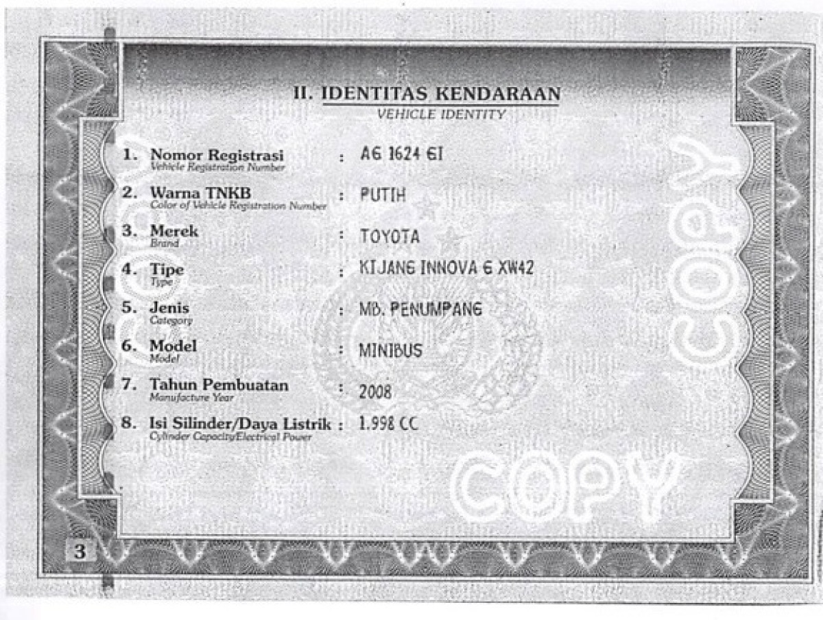 TOYOTA KIJANG INNOVA G