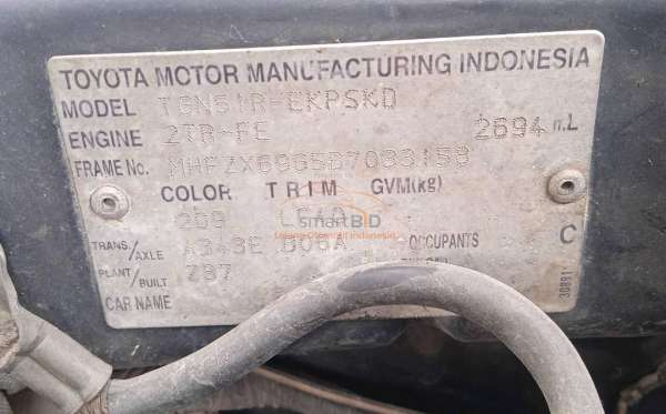 TOYOTA FORTUNER 2.7 G LUX