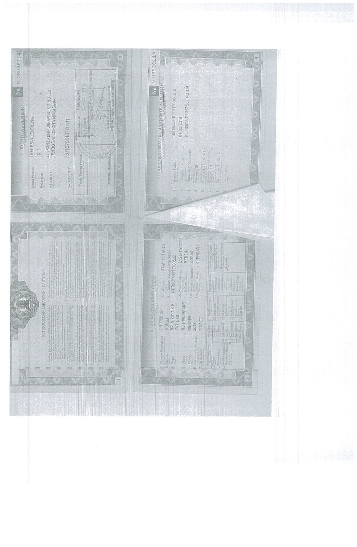 HONDA HRV RU1 1.5 E CVT