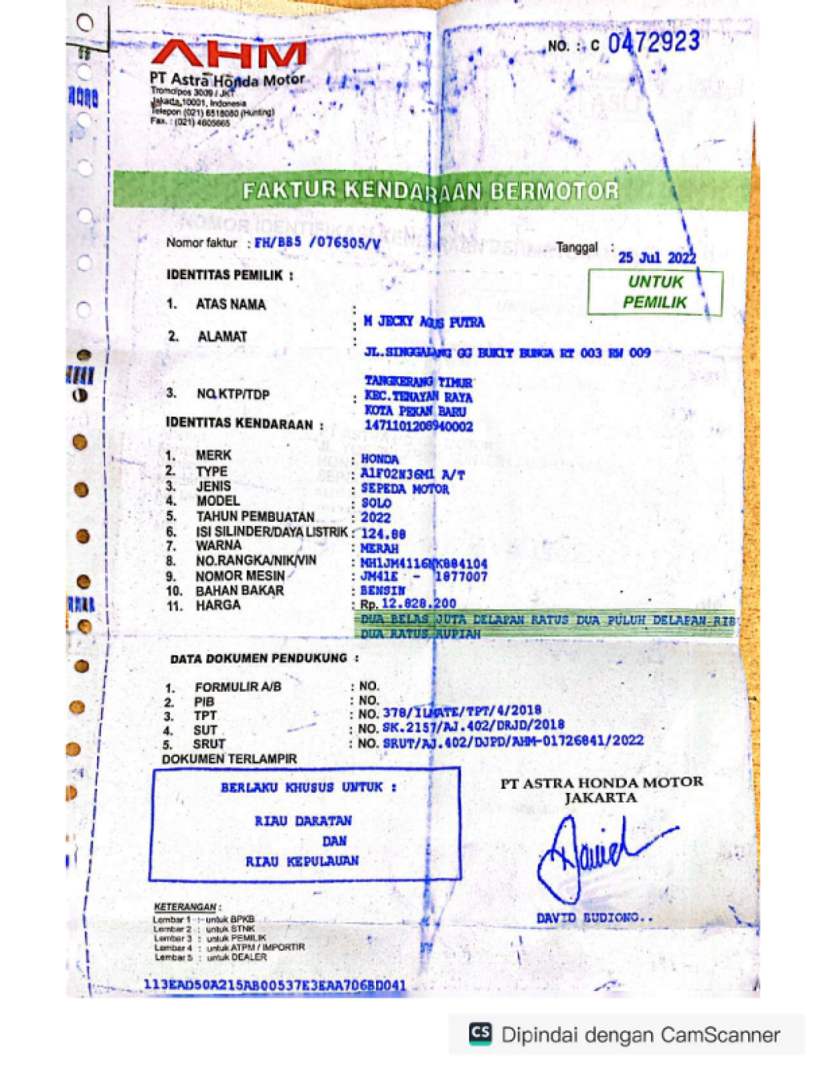 HONDA VARIO 125 ESP CBS ISS CW