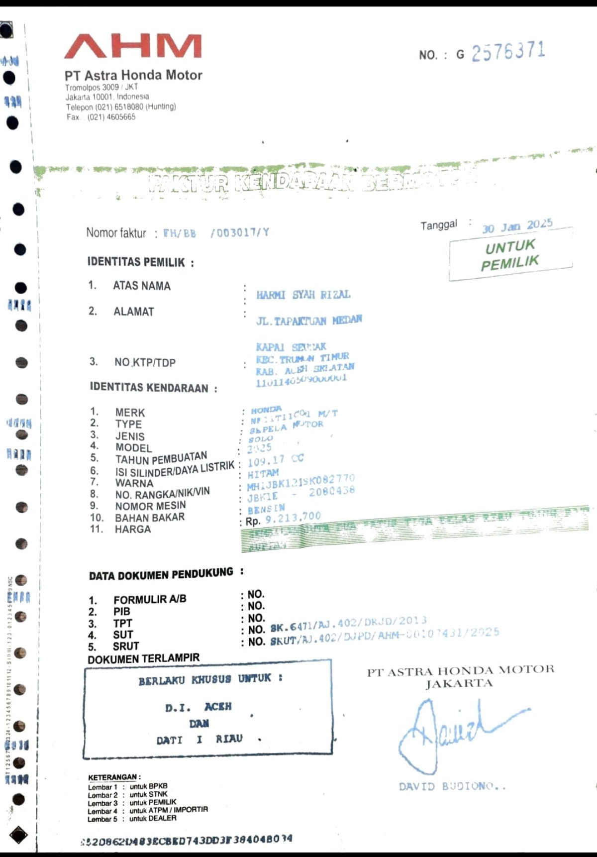 HONDA NEW REVO FI FIT