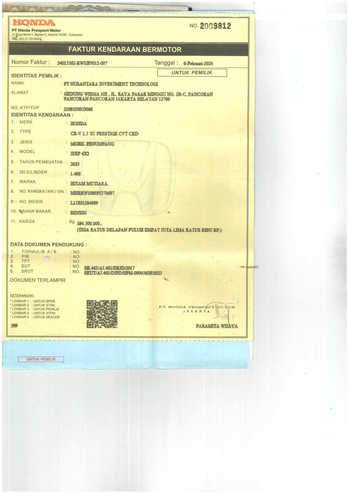 HONDA  CR-V  1.5 TC PRESTIGE CVT CKD