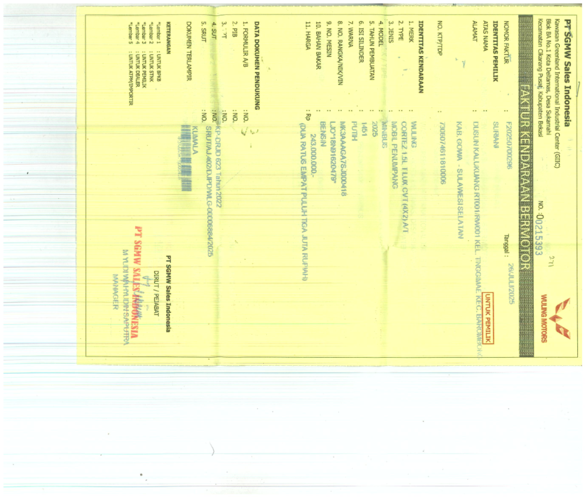 WULING CORTEZ 1.5 LUX