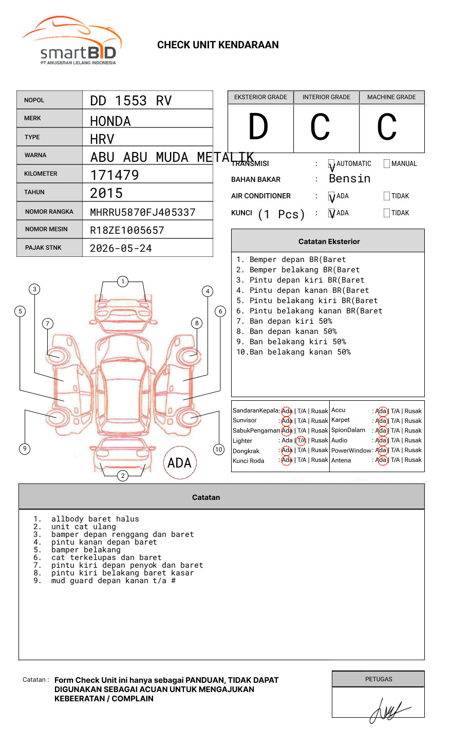 HONDA  HRV  RU5 1.8 RS